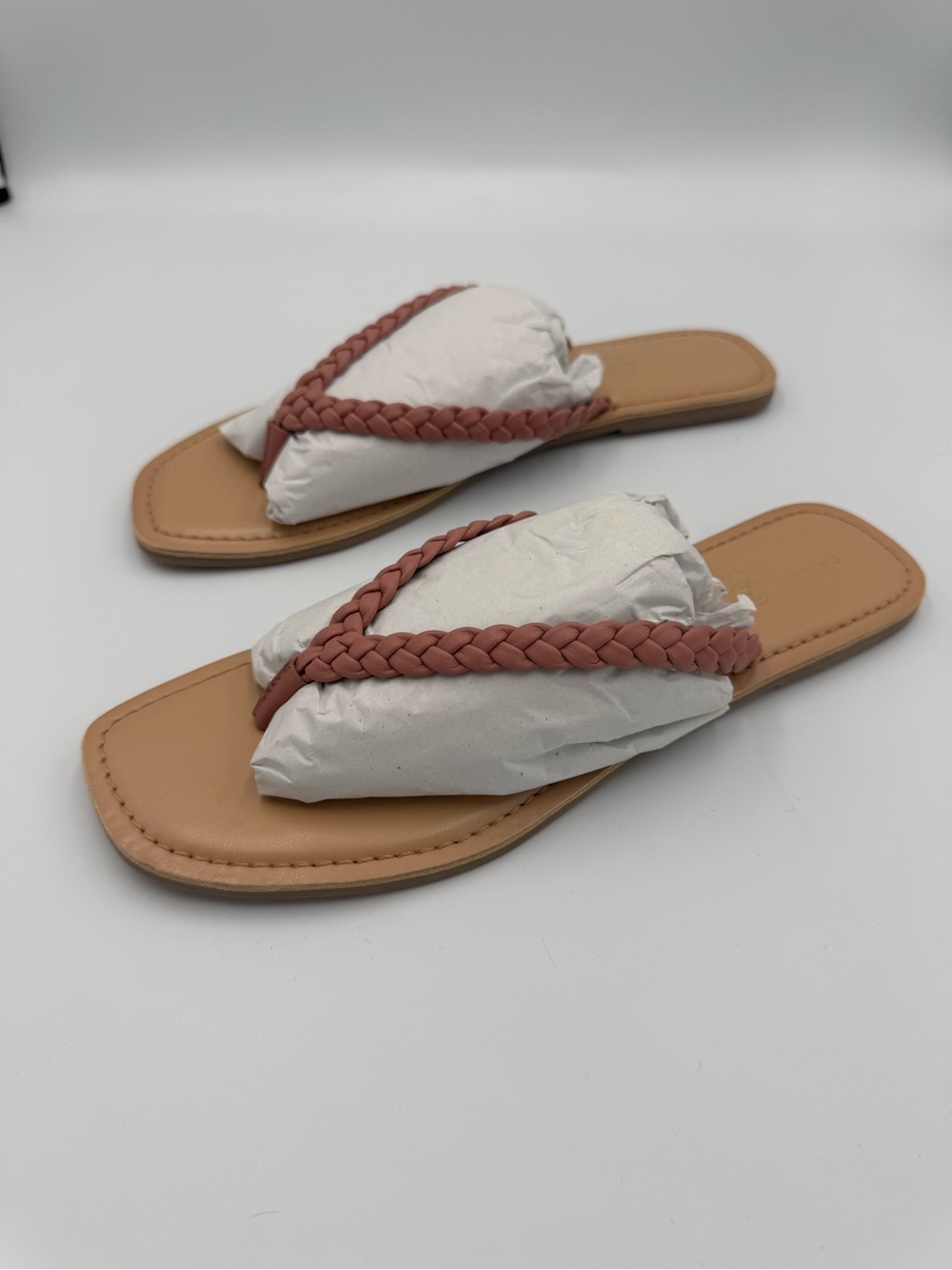 Chinese Laundry Braided Toe Ring Slide Sandals Pink Women’s Size 9.5 New